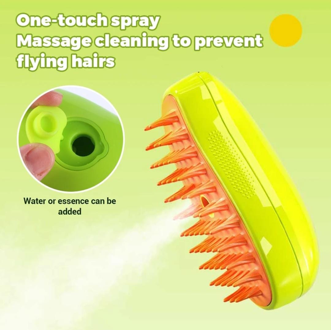 Cepillo Vaporizador 3 en 1 Para Mascotas
